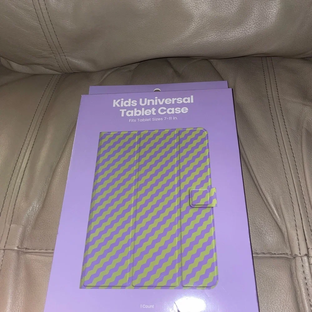 Kids Universal Tablet Case - Purple and Green NWT Fits Most Tablets 7”-11”